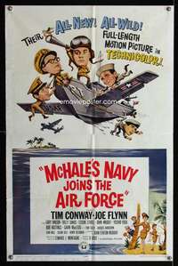 h458 McHALE'S NAVY JOINS THE AIR FORCE one-sheet movie poster '65 Conway