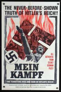 h462 MEIN KAMPF one-sheet movie poster '61 from secret German files!