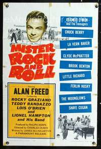 h472 MISTER ROCK & ROLL one-sheet movie poster '57 Freed, Little Richard