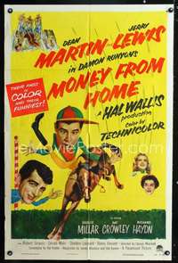 h476 MONEY FROM HOME one-sheet movie poster '54 3-D Martin & Lewis!