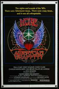 h483 MORE AMERICAN GRAFFITI style A one-sheet movie poster '79 cool art!