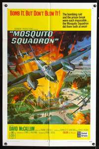 h485 MOSQUITO SQUADRON one-sheet movie poster '69 cool McCall bomber art!