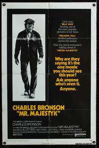 h490 MR. MAJESTYK style A one-sheet movie poster '74 Bronson, Elmore Leonard