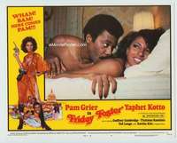 m399 FRIDAY FOSTER movie lobby card #4 '76 naked Pam Grier in bed!