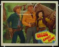 m408 GHOST GUNS movie lobby card '44 Johnny Mack Brown with gun drawn!