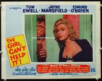 m409 GIRL CAN'T HELP IT movie lobby card #5 '56 Jayne Mansfield, Ewell