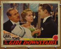 m410 GIRL DOWNSTAIRS movie lobby card '38 Franchot Tone, Connolly