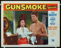 m430 GUNSMOKE movie lobby card '53 barechested Audie Murphy!