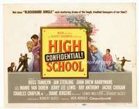 m085 HIGH SCHOOL CONFIDENTIAL movie title lobby card '58 Mamie Van Doren