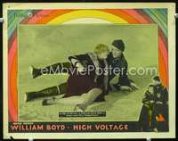 m451 HIGH VOLTAGE movie lobby card '29 William Boyd, Carole Lombard