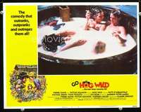 m458 HOG WILD movie lobby card #8 '80 Patti D'Arbanville in hot tub!