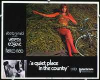 m724 QUIET PLACE IN THE COUNTRY movie lobby card #1 '69 sexy Vanessa!