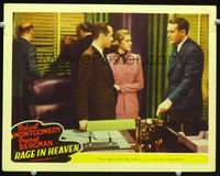 m728 RAGE IN HEAVEN movie lobby card '41 Bergman, Montgomery, Sanders