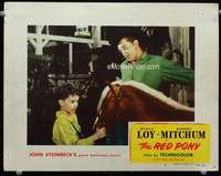 m736 RED PONY movie lobby card #3 '49 Robert Mitchum with boy & pony!