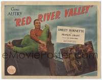 m138 RED RIVER VALLEY movie title lobby card R44 heroic Gene Autry!