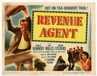 m139 REVENUE AGENT movie title lobby card '50 Lyle Talbot, tax collector!