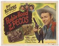 m146 ROBIN HOOD OF THE PECOS movie title lobby card R49 Roy Rogers, Gabby