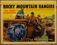 m745 ROCKY MOUNTAIN RANGERS movie lobby card '40 Three Mesquiteers!