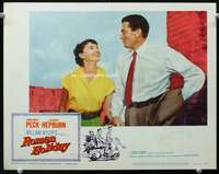 m749 ROMAN HOLIDAY movie lobby card #6 R60 Audrey Hepburn, Greg Peck