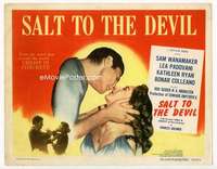 m152 SALT TO THE DEVIL movie title lobby card '50 Sam Wanamaker, Padovani