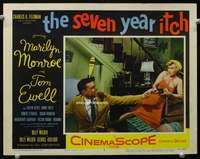 m760 SEVEN YEAR ITCH movie lobby card #3 '55 sexy Marilyn Monroe!