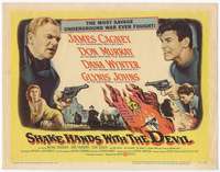 m159 SHAKE HANDS WITH THE DEVIL movie title lobby card '59 James Cagney