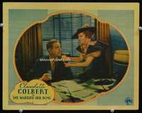 m762 SHE MARRIED HER BOSS movie lobby card '35 Claudette Colbert