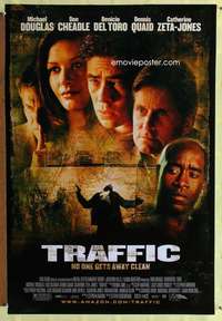 y611 TRAFFIC DS one-sheet movie poster '00 Steven Soderbergh, Del Toro