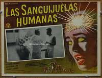 c362 BRAIN EATERS Mexican movie lobby card '58 Roger Corman, horror!