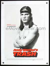 d143 ANDY WARHOL'S TRASH linen German movie poster '70 Joe Dallessandro