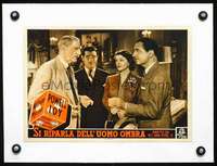 d186 ANOTHER THIN MAN linen Italian 9x14 photobusta movie poster '39 Loy