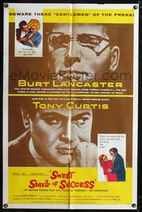 m658 SWEET SMELL OF SUCCESS one-sheet movie poster '57 Burt Lancaster, Tony Curtis