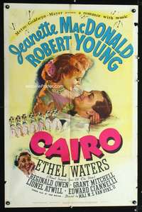 p083 CAIRO style D one-sheet movie poster '42 Jeanette MacDonald, Robert Young, Ethel Waters