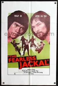 p170 FEARLESS JACKAL one-sheet movie poster '82 Hong Kong kung fu!