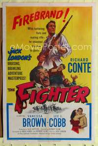 p172 FIGHTER one-sheet movie poster '52 Richard Conte, Jack London, boxing!