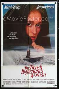 p185 FRENCH LIEUTENANT'S WOMAN one-sheet movie poster '81 Meryl Streep, Jeremy Irons