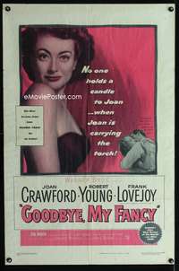 p209 GOODBYE MY FANCY one-sheet movie poster '51 Joan Crawford, Robert Young