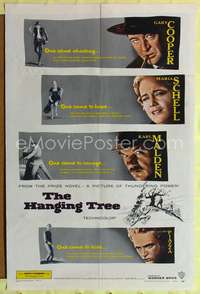 p225 HANGING TREE one-sheet movie poster '59 Gary Cooper, Maria Schell, Karl Malden