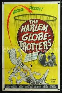 p230 HARLEM GLOBETROTTERS one-sheet movie poster '51 black African-American basketball!