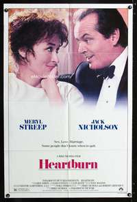 p234 HEARTBURN one-sheet movie poster '86 Jack Nicholson, Meryl Streep