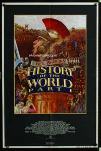 p247 HISTORY OF THE WORLD PART I one-sheet movie poster '81 Mel Brooks, John Alvin art!