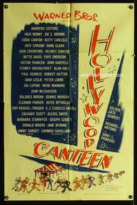 p248 HOLLYWOOD CANTEEN one-sheet movie poster '44 Warner Bros. all-star musical comedy!