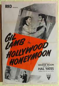 p249 HOLLYWOOD HONEYMOON style A one-sheet movie poster '51 Gil Lamb, Almira Sessions