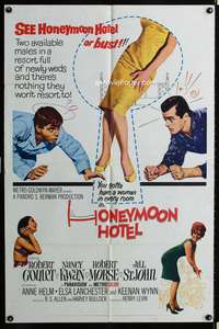 p254 HONEYMOON HOTEL one-sheet movie poster '64 Robert Goulet, Nancy Kwan