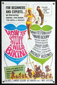 p264 HOW TO STUFF A WILD BIKINI one-sheet movie poster '65 Annette Funicello, Buster Keaton