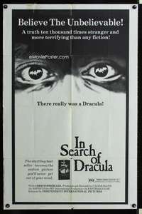 p284 IN SEARCH OF DRACULA one-sheet movie poster '75 cool vampire documentary, he really existed!