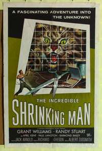 p286 INCREDIBLE SHRINKING MAN one-sheet movie poster '57 classic Reynold Brown sci-fi artwork!