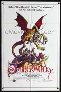 p301 JABBERWOCKY one-sheet movie poster '77 Terry Gilliam, great fantasy art!