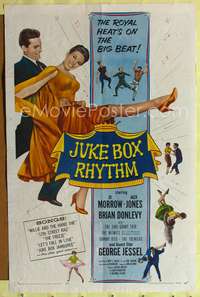 p310 JUKE BOX RHYTHM one-sheet movie poster '59 teens & rock 'n' roll music!