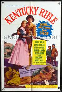 p315 KENTUCKY RIFLE Style B one-sheet movie poster '55 Chill Wills, Cathy Downs